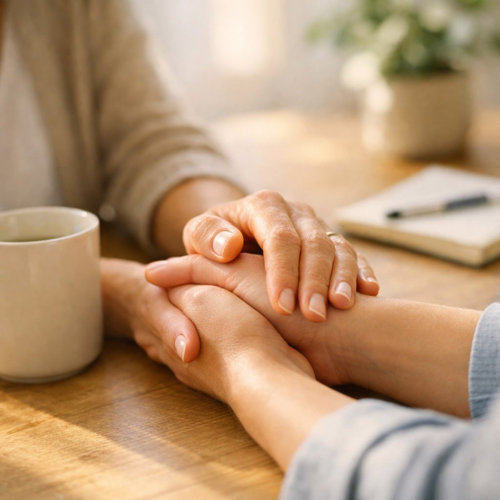 Hände als Motiv für Begleitung und Psychosomatische Energetik